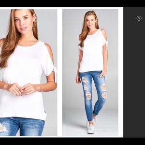 Cold Shoulder Tie Tee
